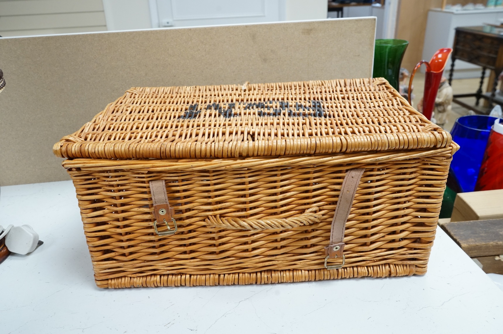 Two Fortnam and Masons picnic baskets hampers 51cm x 24cm